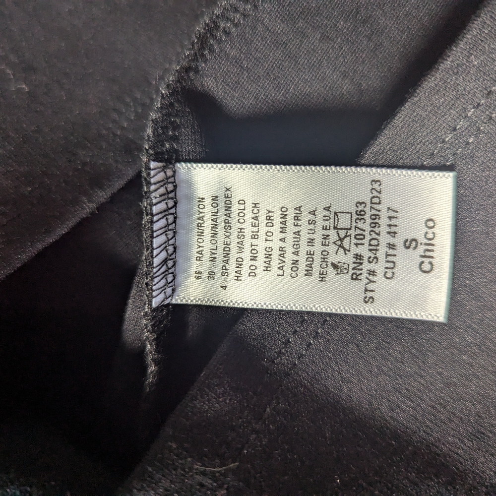 Solemio Los Angeles Black Dress W/ Plung Neckline - Small - Picture 9 of 9